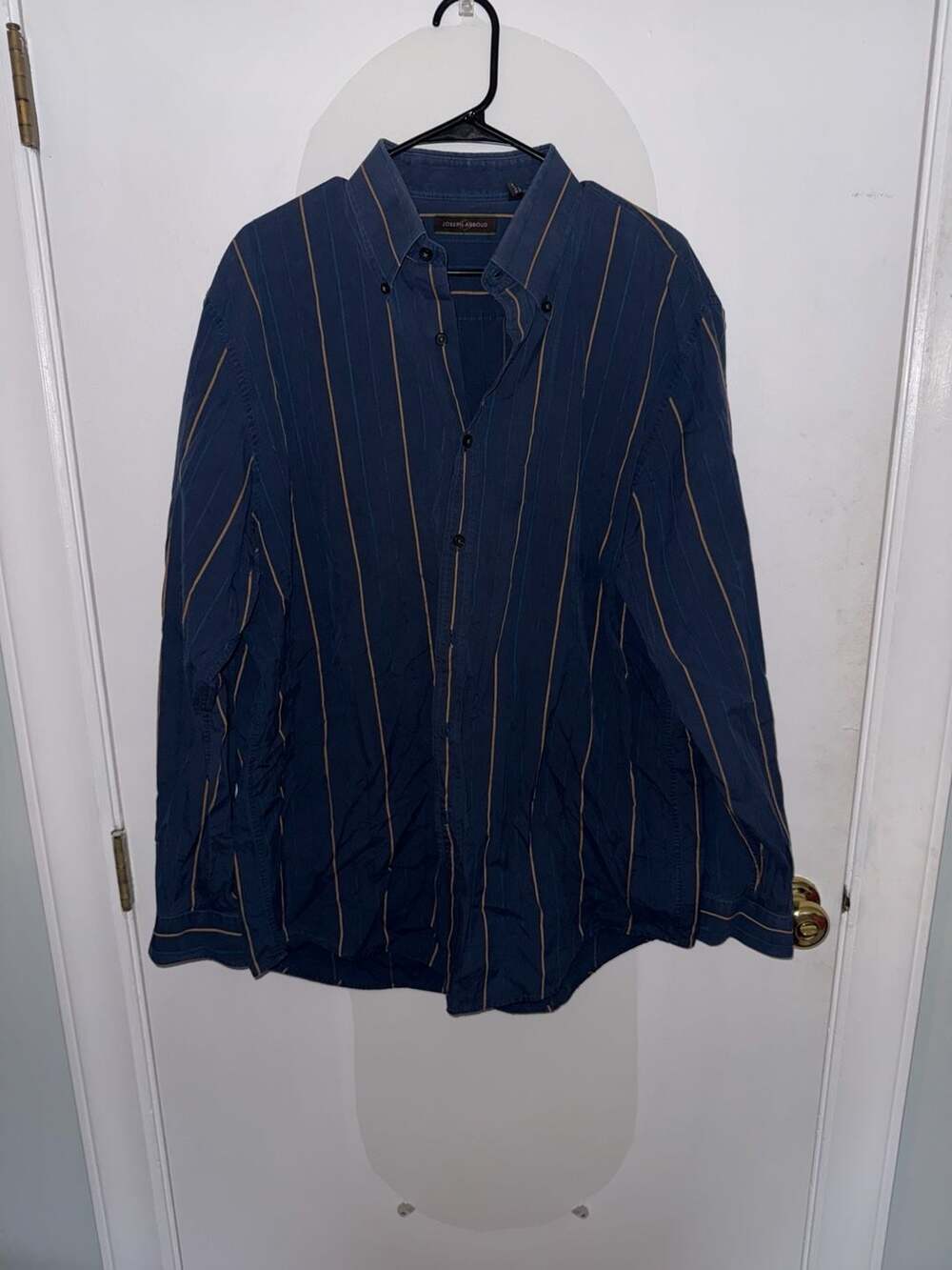 Joseph Abboud Men's Long Sleeve Button-Down Shirt Navy